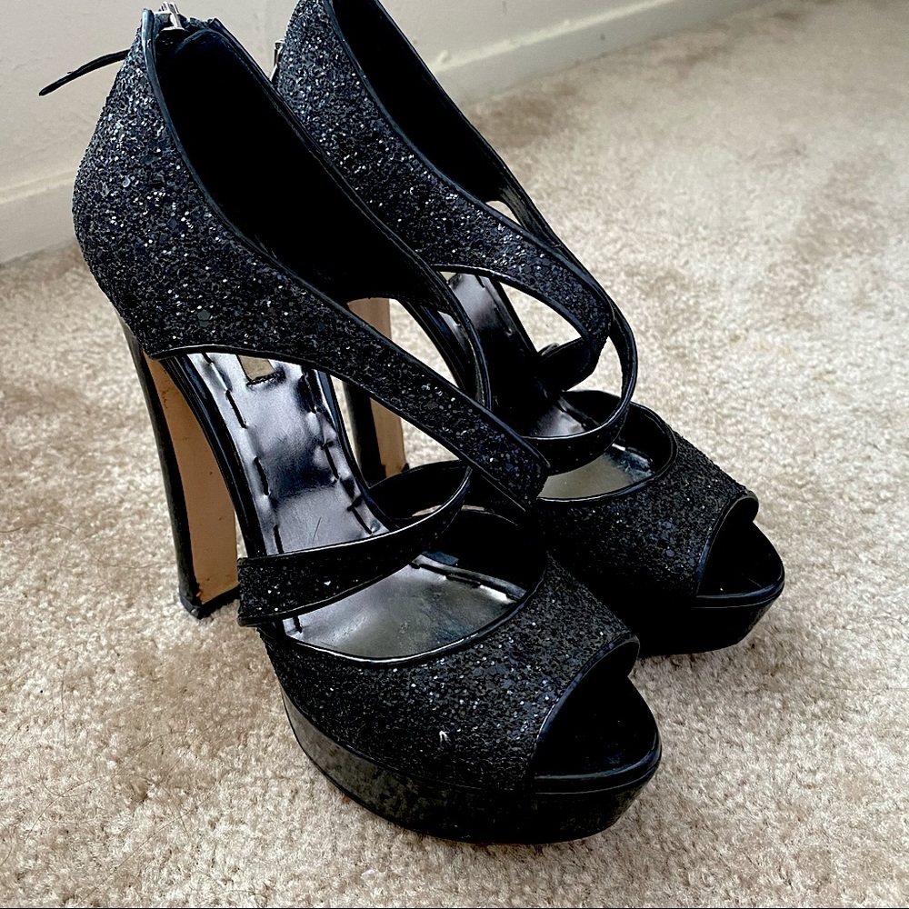 miu miu black platform heels